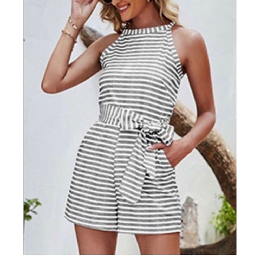 Pantalon Women’s Romper sz XL Sleeveless NEW # H593